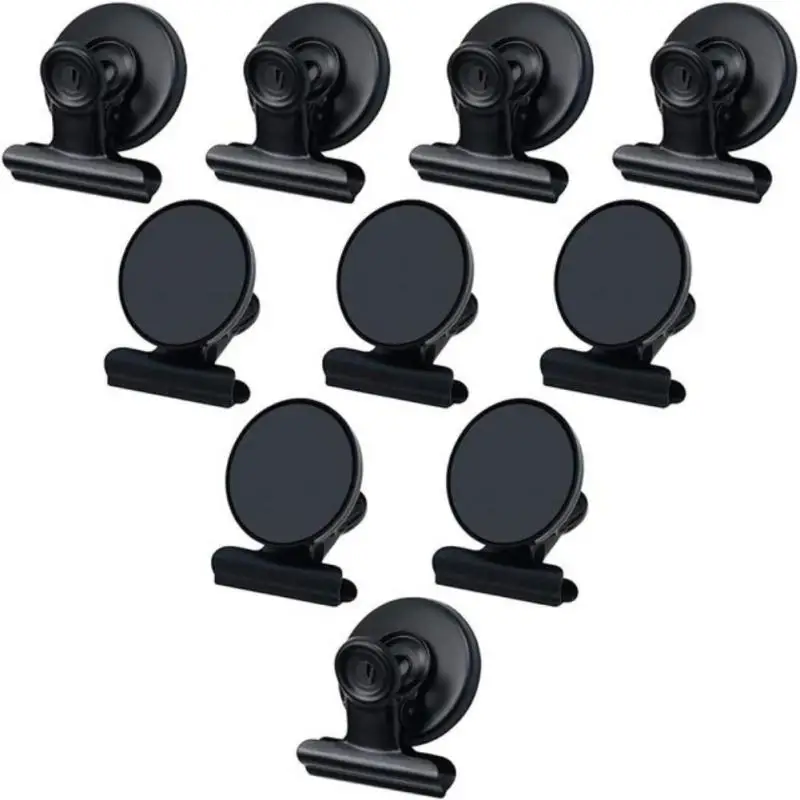 

Black/silver Fridge Magnets Clip Metal Home Decor Letter Paper Clip Magnetic Round Paper Clip Magnetic Clips 30mm Securing Clips