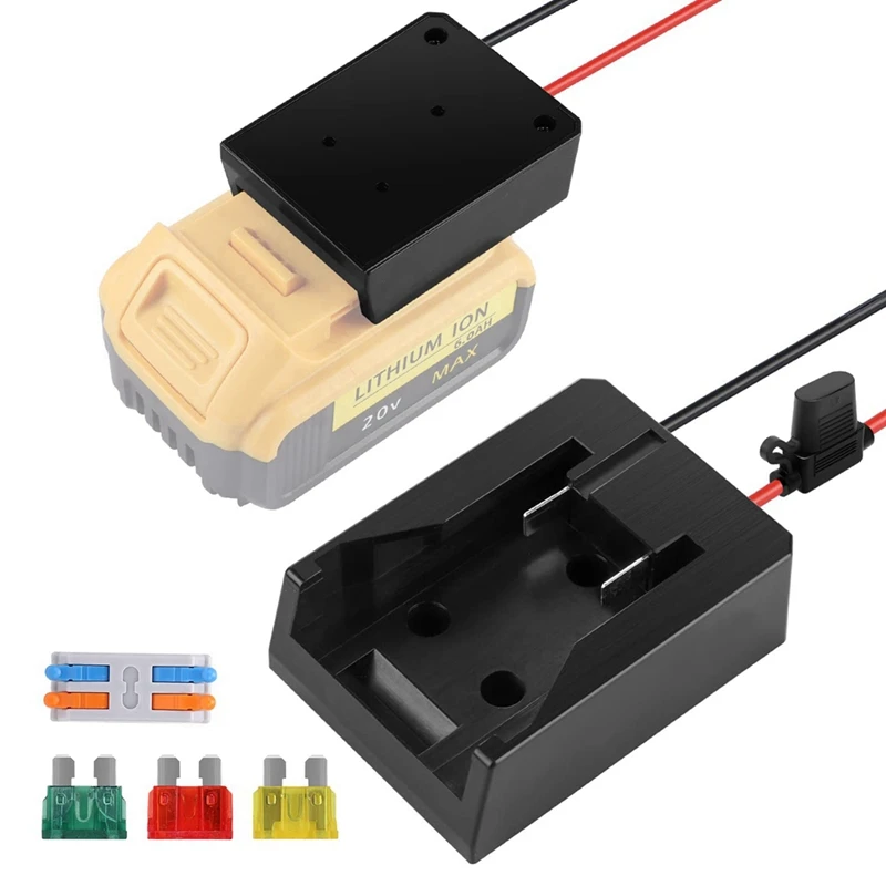 

Power Wheel Battery Adapter Compatible With DW 20V For MK M18 18V, Power Wheel Battery Connector With Fuse&Switch