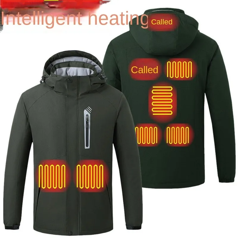 2022 New Intelligent Heating Clothes Outdoor Fashion Men's and Women's Fleece Warm and Cold proof Clothing R205