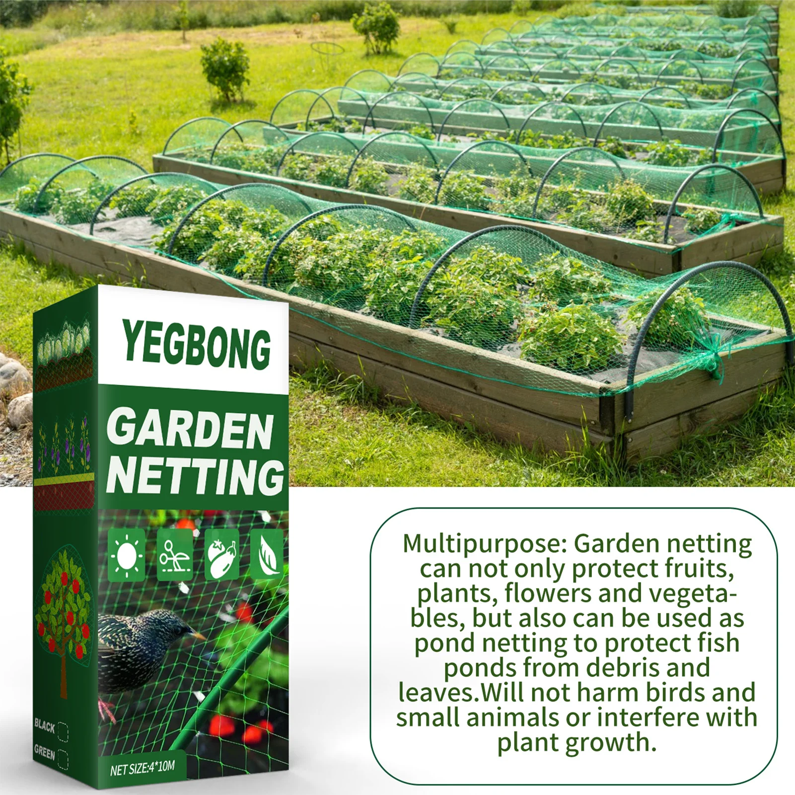 

Bird Netting For Garden Poultry Netting Plant Covers Garden Netting For Protect Vegetable Plants Fruits Flowers Reusable Deer