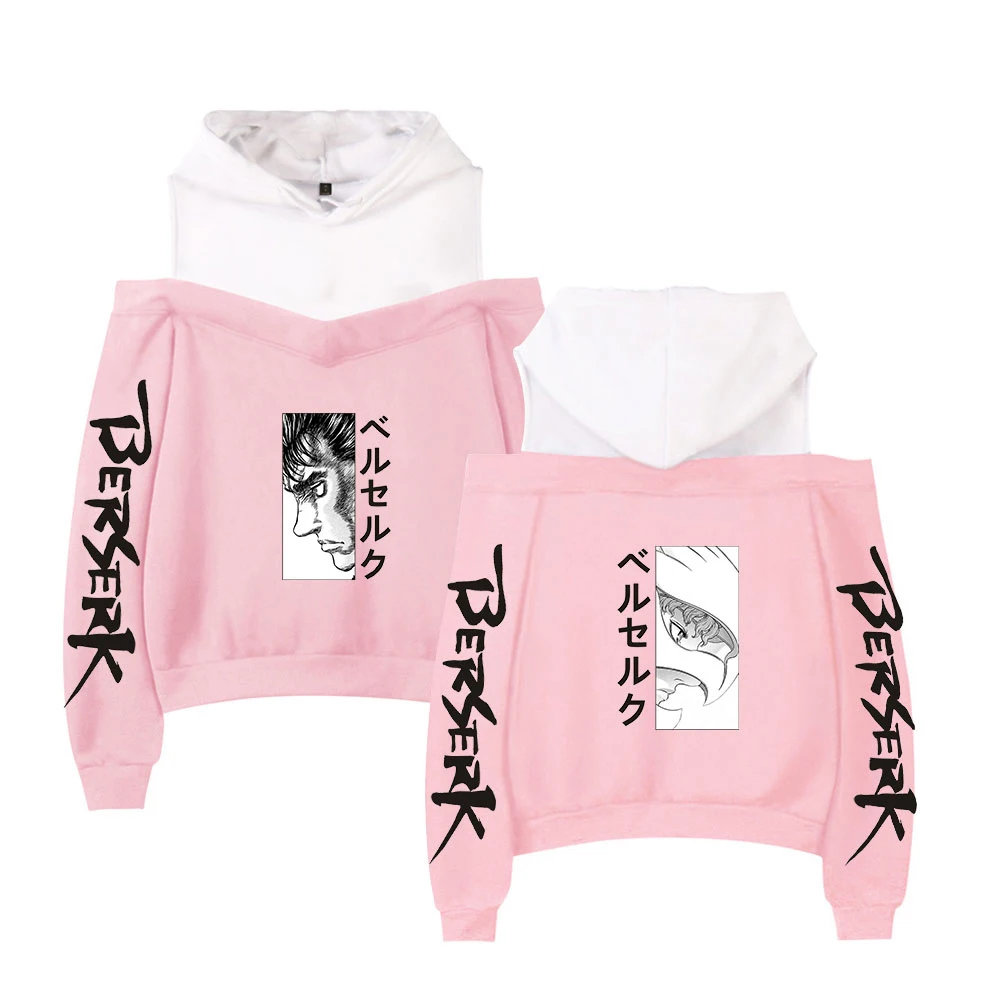

2021 New Arrival Anime Berserk Off-shoulder Hoodies Sweatshirts Women's Wear Autumn/Winter Leisure Pullovers