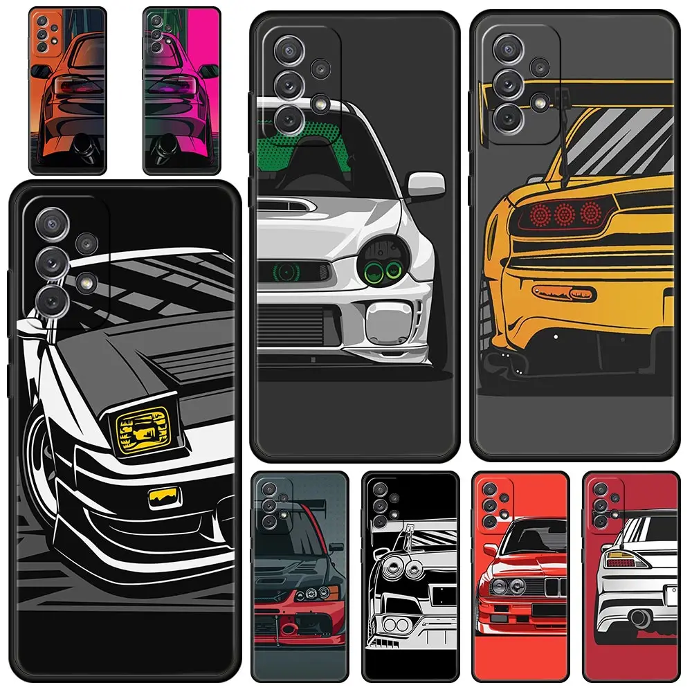 Японский JDM чехол для телефона в спортивном автомобиле Samsung Galaxy A13 A51 A71 A21S A12 A11 A31 A41