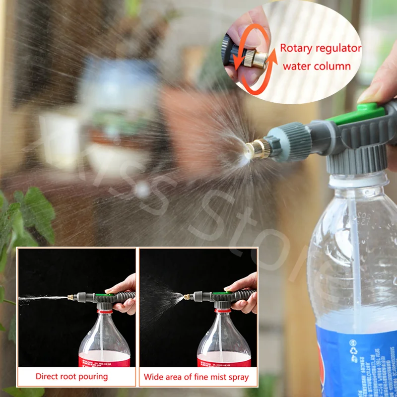 

1 PCS Adjustable High-pressure Air Pump Manual Sprayer Beverage Bottle Nozzle Garden Watering Tool Sprayer Farm Tools