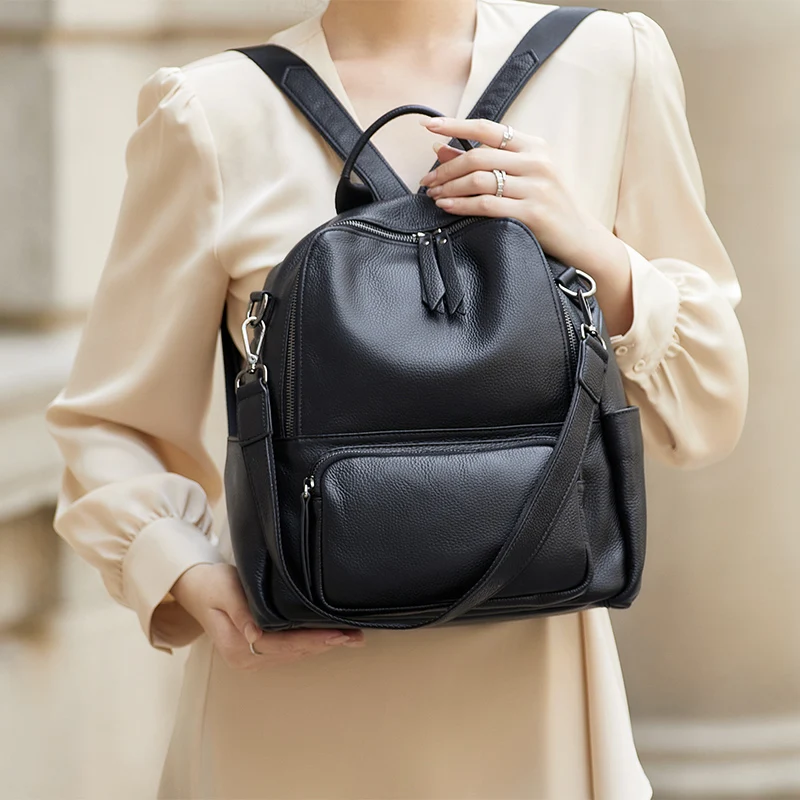 Женский рюкзак из 100% натуральной кожи ZOOLER Классическая большая дорожная сумка