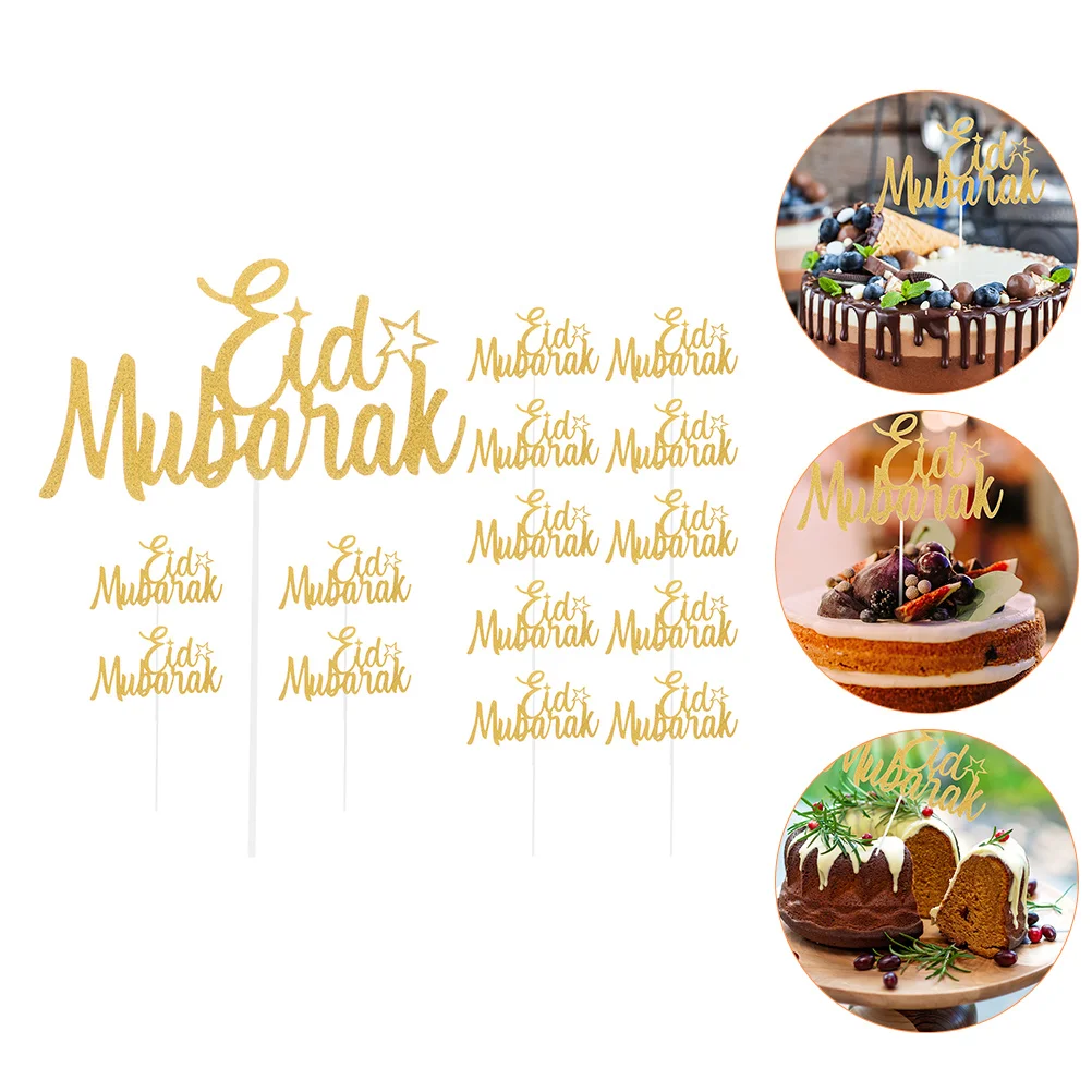 

Eid Cake Party Mubarak Muslim Toppers Decorations Topper Ramadan Decoration Cupcake Islam Supplies Picks Decor Cakes Festival