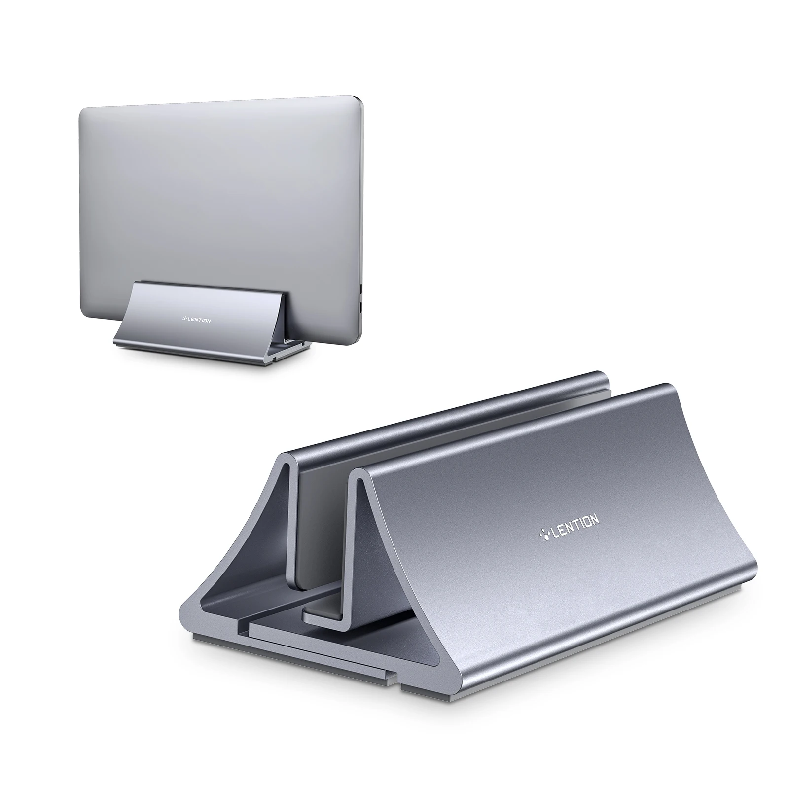 Suporte de mesa vertical de alumínio lention space-saving para macbook ar/pro 16 15 13 chromebook 11 a 17 polegadas suporte para portátil