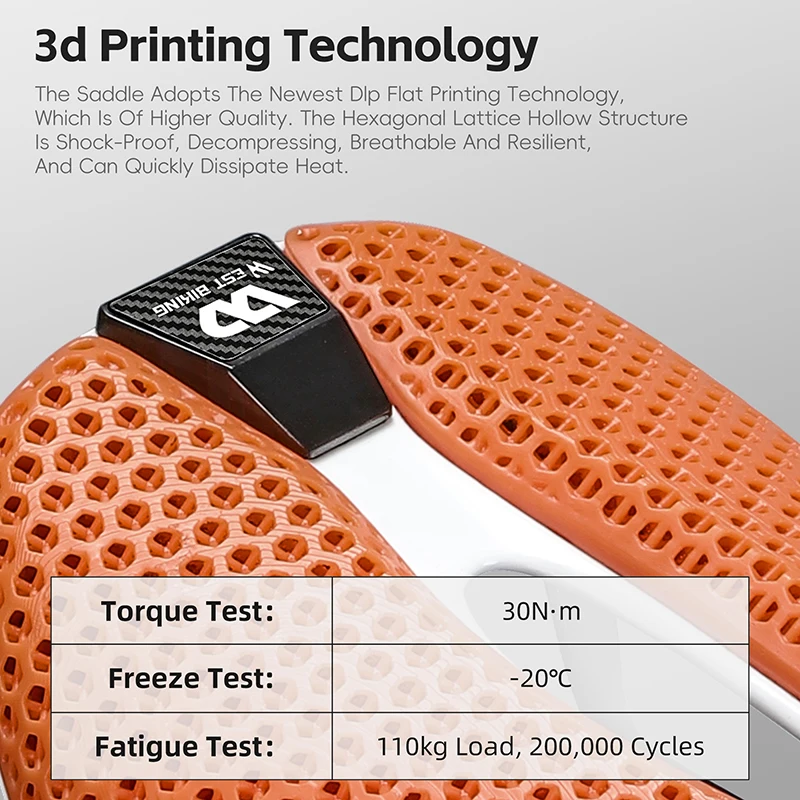 Велоседло WEST BIKING Full T700 из углеродного волокна белое амортизирующее Сетчатое