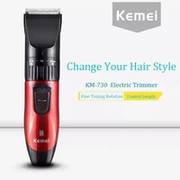 kemei 220 240v cordless clipper professional barber tools rechargeable stainless steel barbershop battery universal clipper 40d