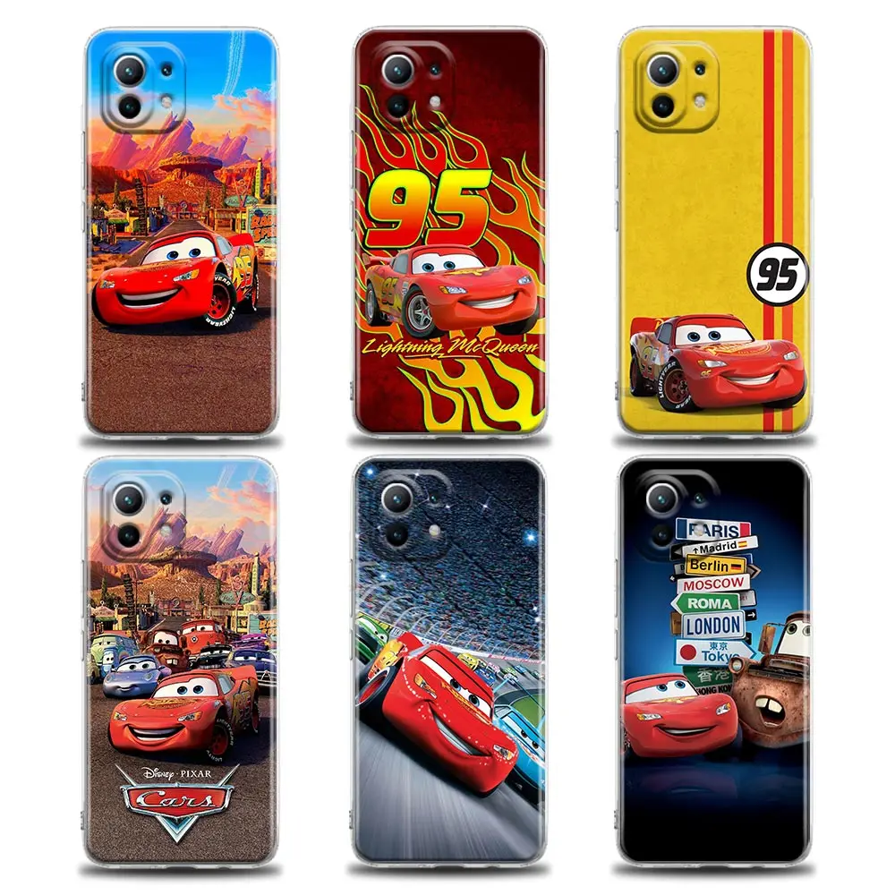

Transparent Case For Xiaomi Mi 12 11 Lite 5G NE X 13 11T 12T Pro 9T Note 10 Poco X3 Pro NFC F3 M5 Cover Cars L-Lightning-McQueen