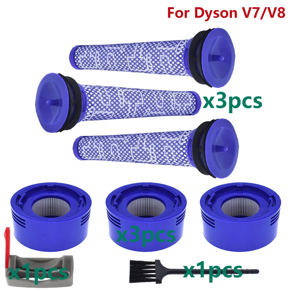 

Pre & Post-Motor HEPA Filter Trigger Motor Back Cover Charger Hanger for Dyson V7 V8 Cordless Vacuum Cleaner Kit