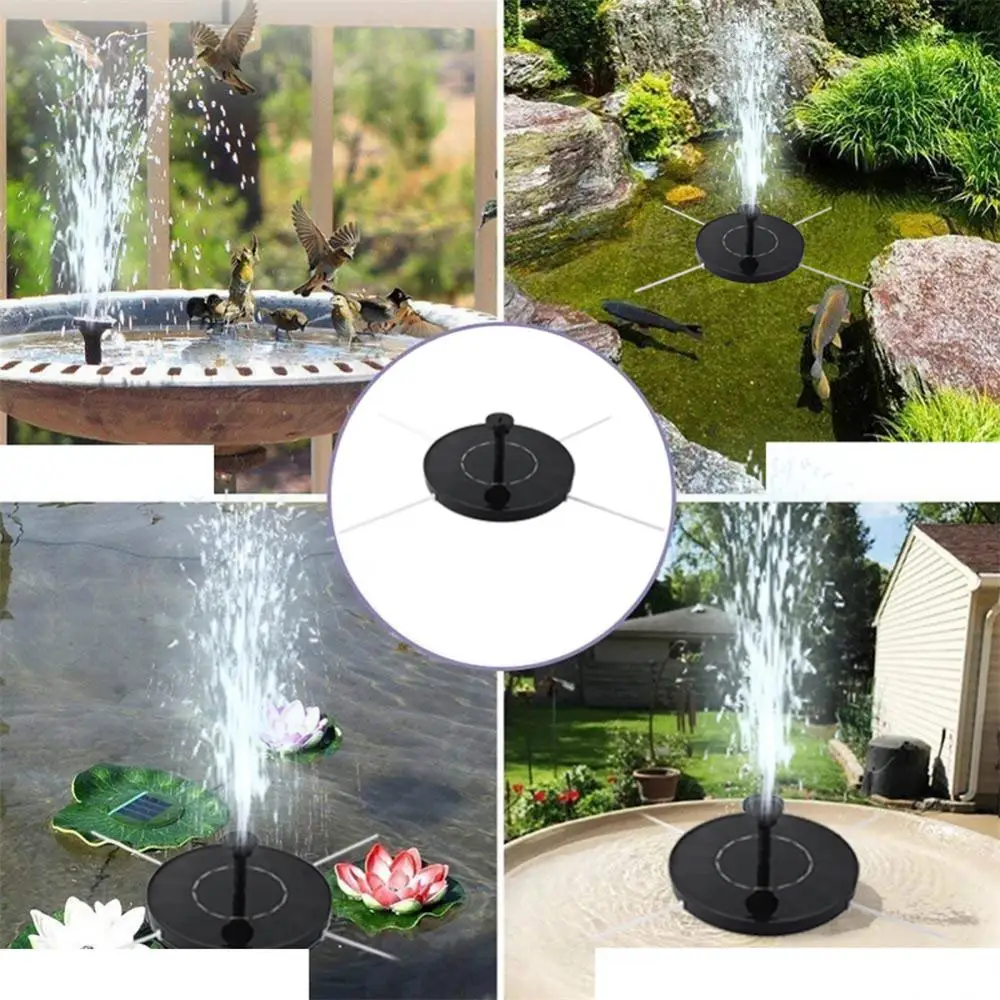 

1.5W Solar Water Fountains With 6 Nozzles Solar BirdBath Decoration Fountain Pump for Garden Pond Pool Fish Tank Outdoor