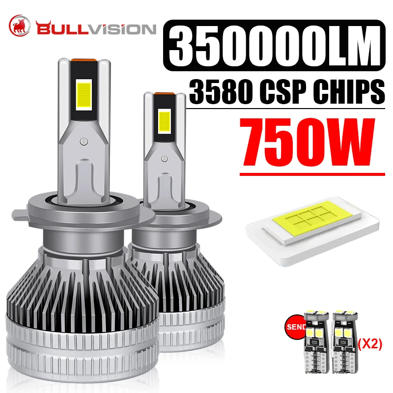 

Лампы для автомобильных фар Bullvision H7, 750 Вт, 9005 лм