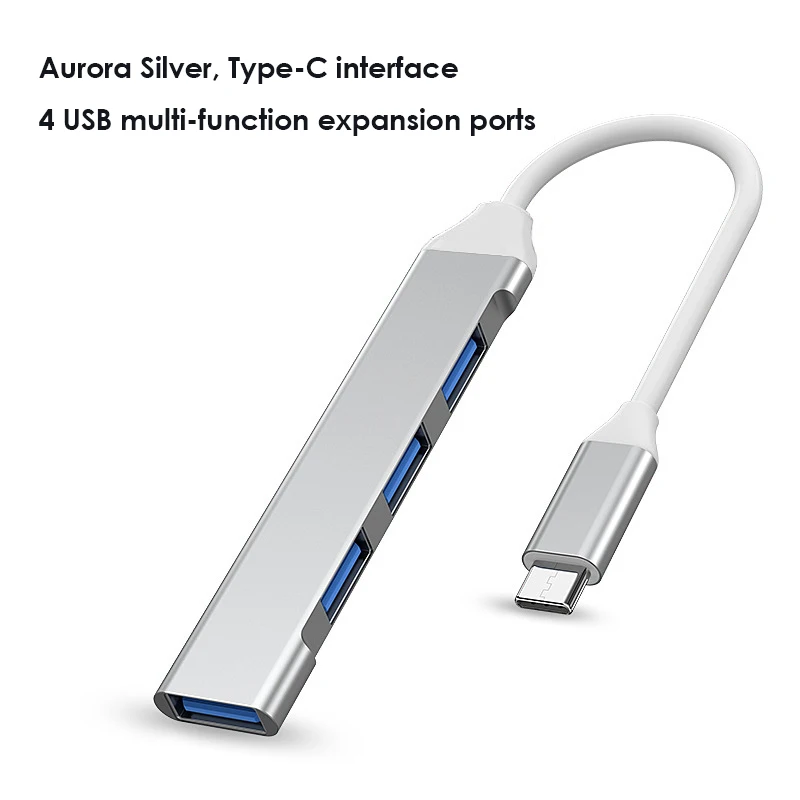 

4 Port USB C HUB 3.0 Type C 3.0 Multi Splitter Adapter 5Gbps High Speed OTG Adapter Portable For PC Computer Xiaomi Macbook
