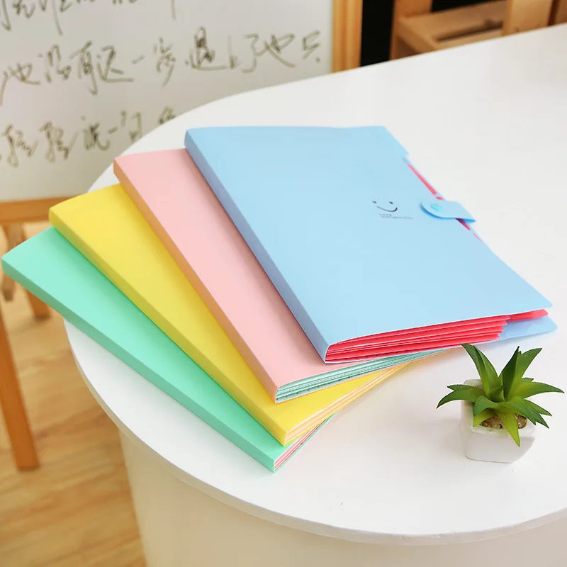 

Korea Stationery Smile Folder Document Bag Paper Organizer Expanding Wallet