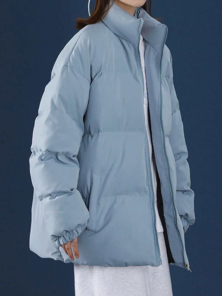 Casual Oversize Winter Jacket Women Stand Collar Thick Teen Gril Female Coat Loose Parkas Women's winter jacket