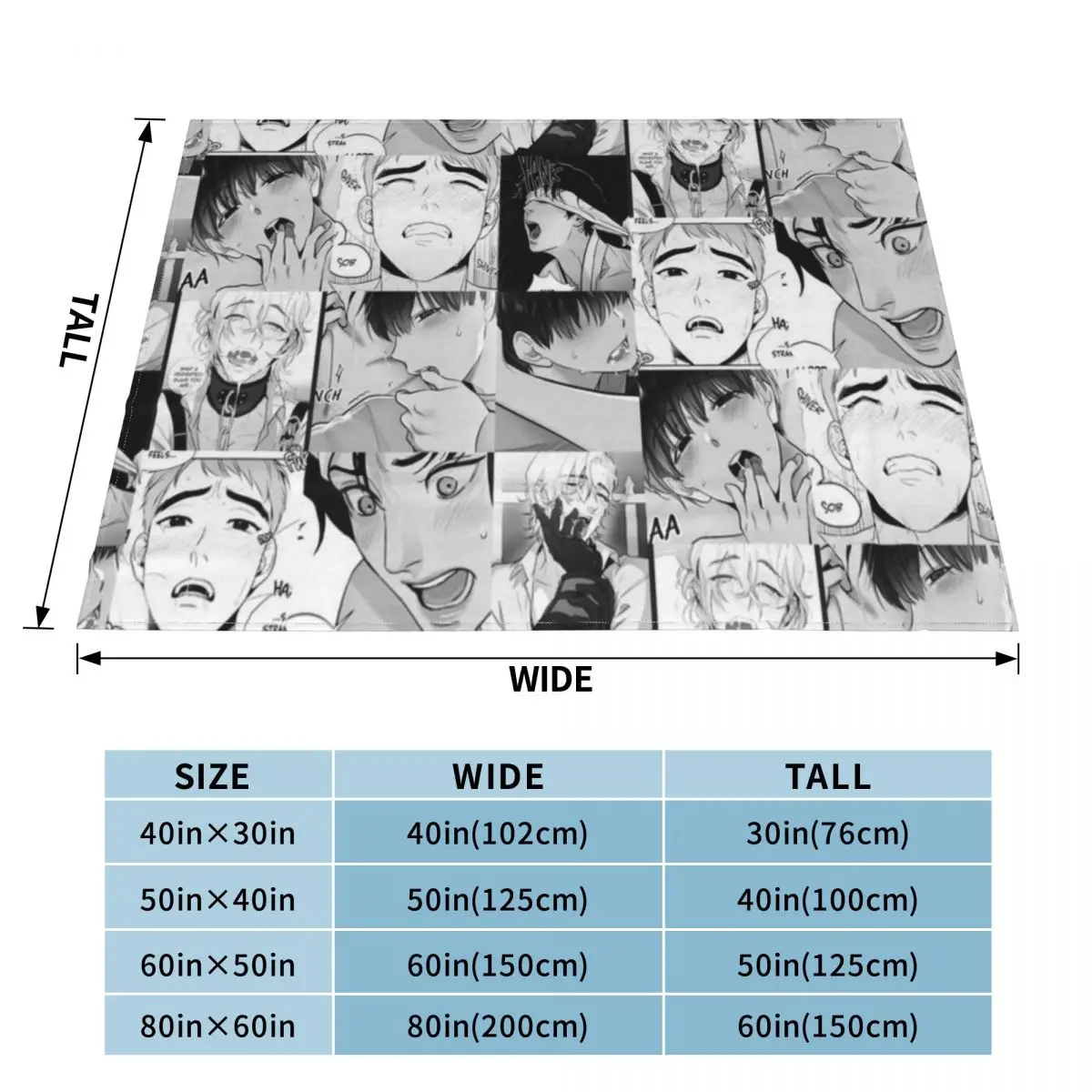 Ультрамягкое одеяло из микрофлиса Хорошие мальчики яой