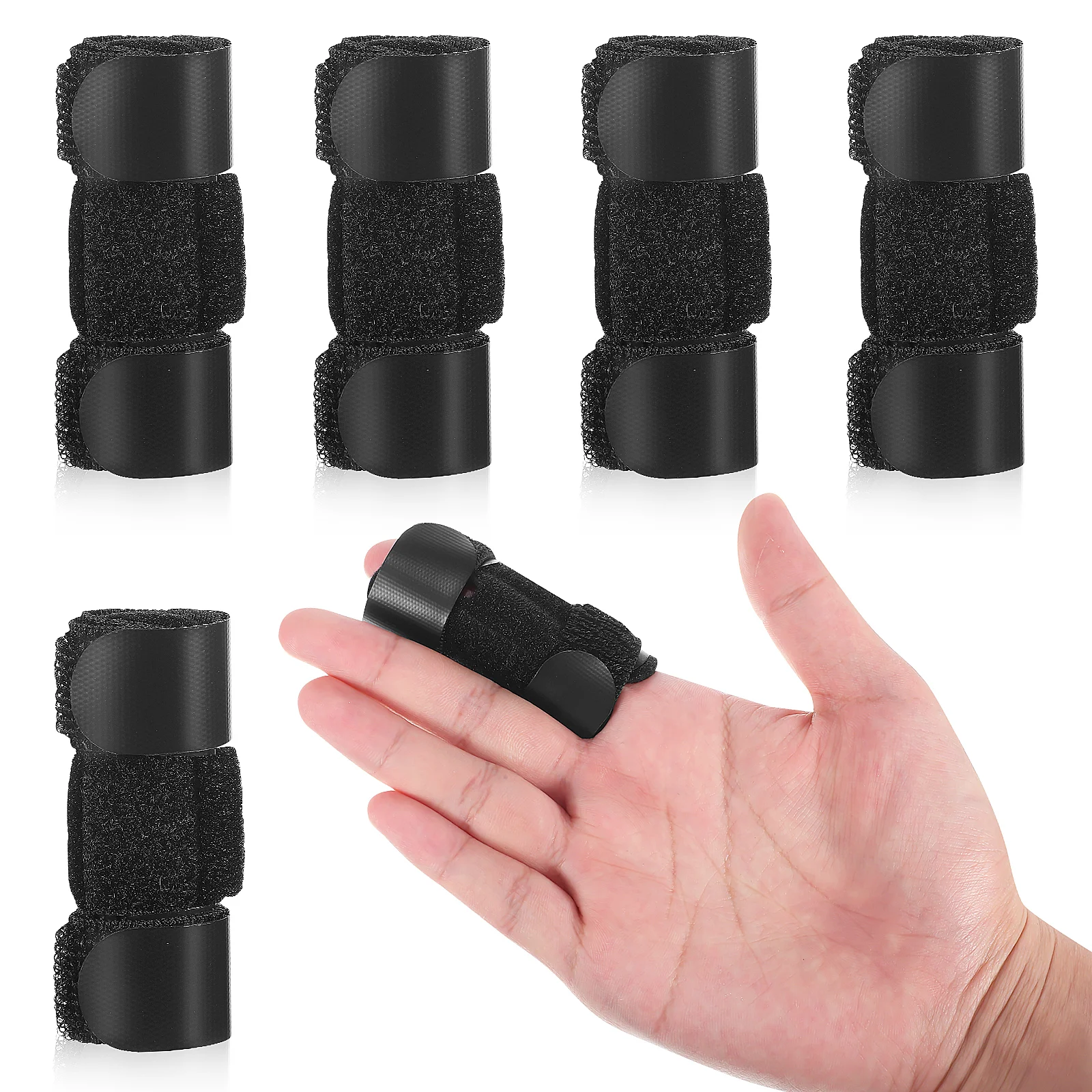 

5 Pcs Elastic Finger Splint Thumb Brace Elasticity Wrap Bands Fixation Aluminum Splints