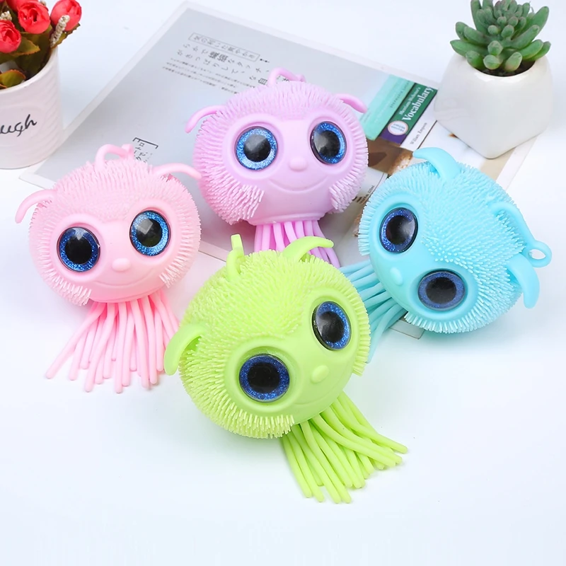 

Anti-Stress Fidget Simulation Jellyfish to Press Pinch Soft Vent Toy for Teens Decompress Focus Concentration Training