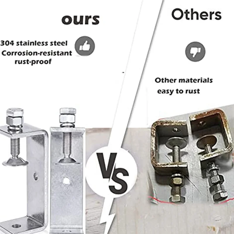 Металлический зажим Сверхмощный C-образный деревообрабатывающий с широкими