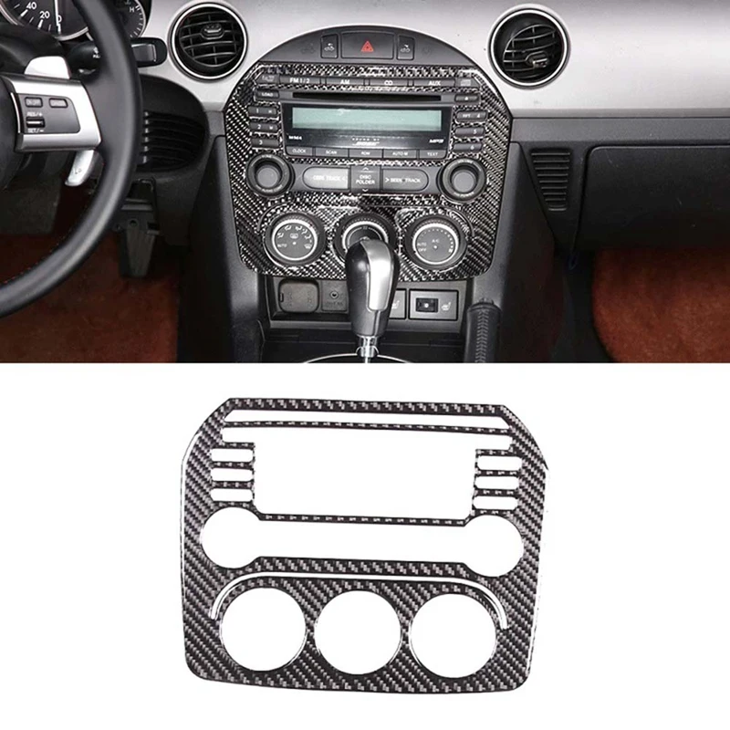 

Наклейка на панель кондиционера автомобиля из углеродного волокна для Mazda MX-5 2009-2014, аксессуары для интерьера