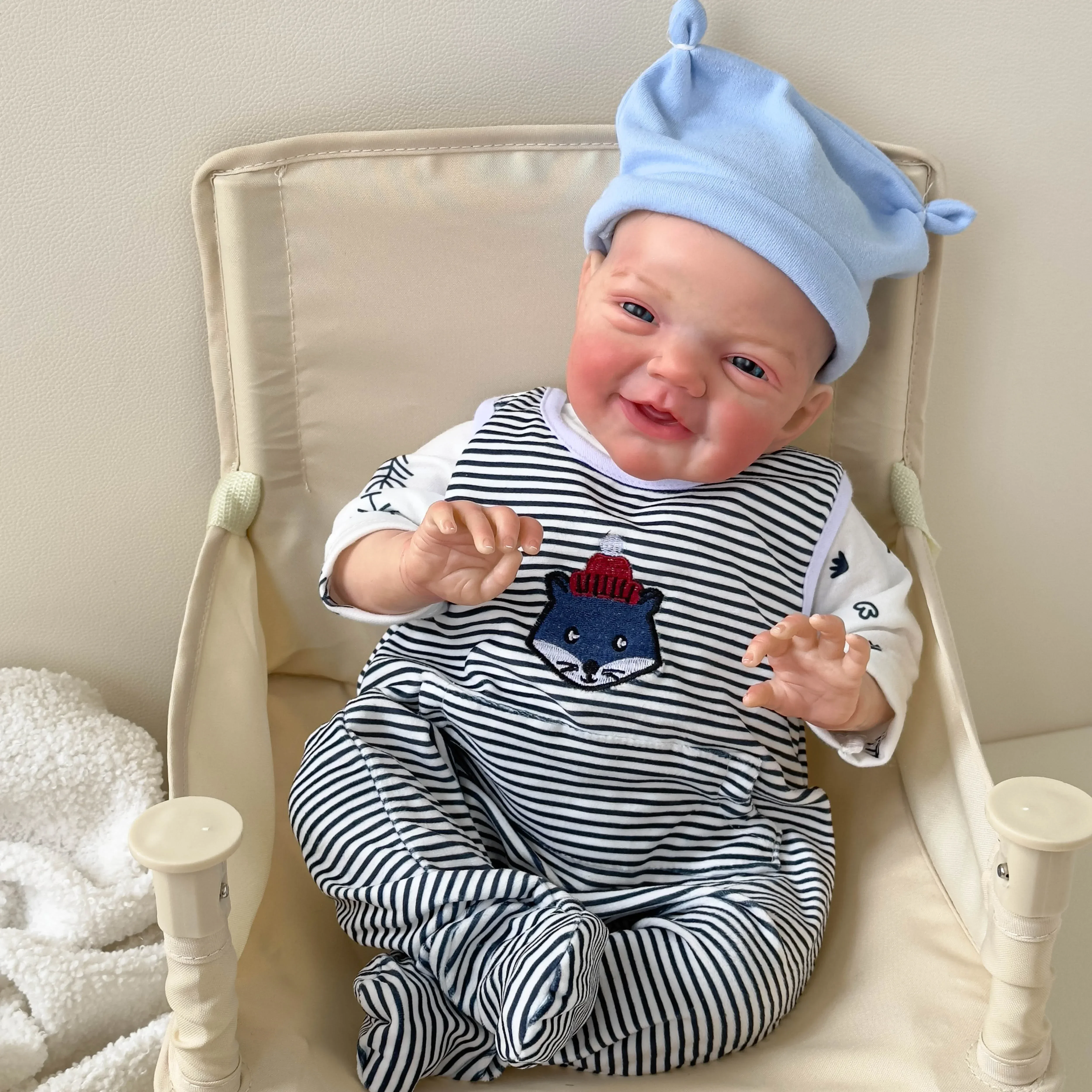 48 см Чарли реалистичная готовая Bebe Reborn силиконовая виниловая ткань тело куклы