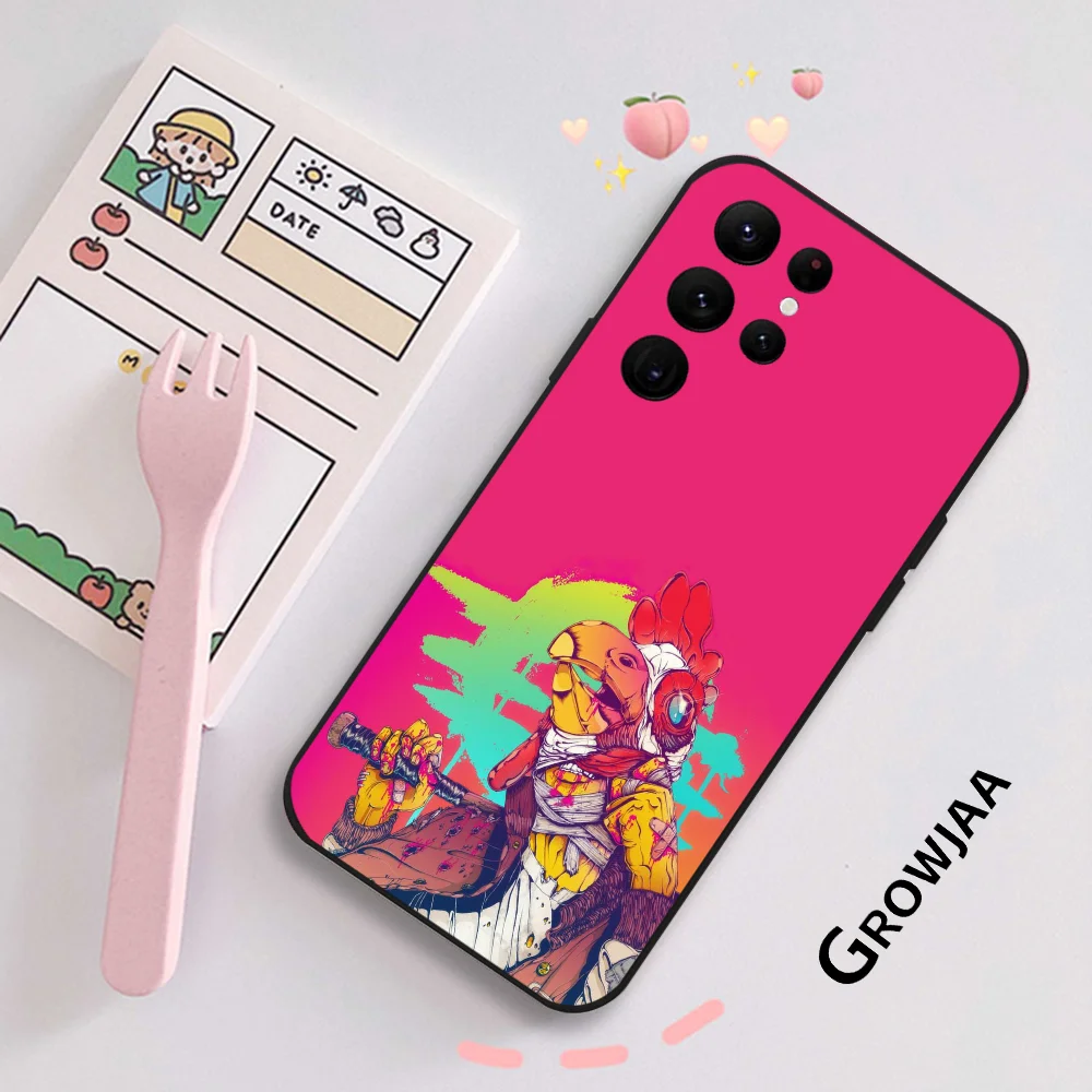 H-Hotline M-Miami Game Phone Case for Samsung Galaxy S24 Ultra S22 S23 S21 S20 5G Protective Silicone TPU Funda