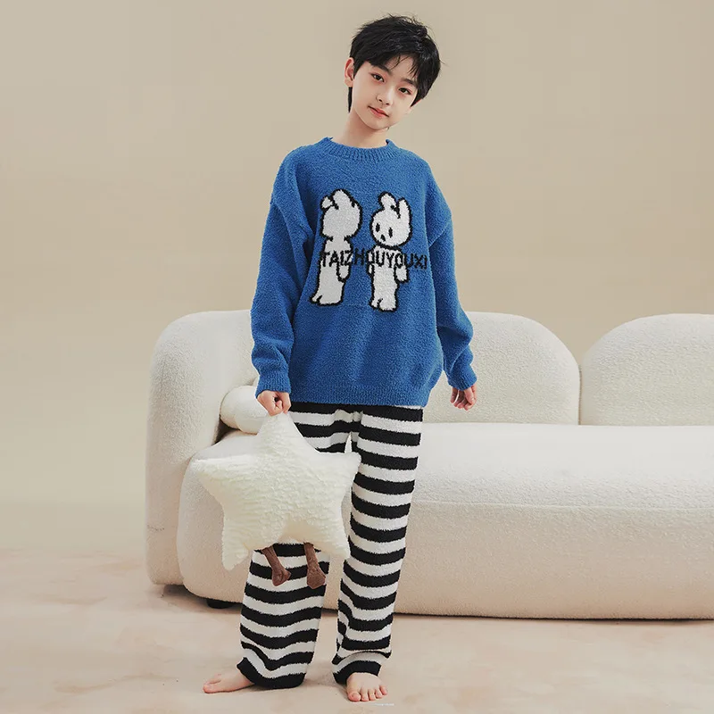 Осенне-зимние детские трикотажные пуловеры с рисунками из мультфильмов топы