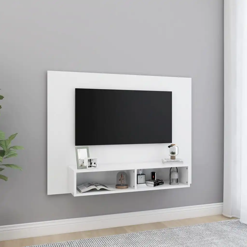 

White Wall TV cabinet 120x23,5x90 cm chglomerated