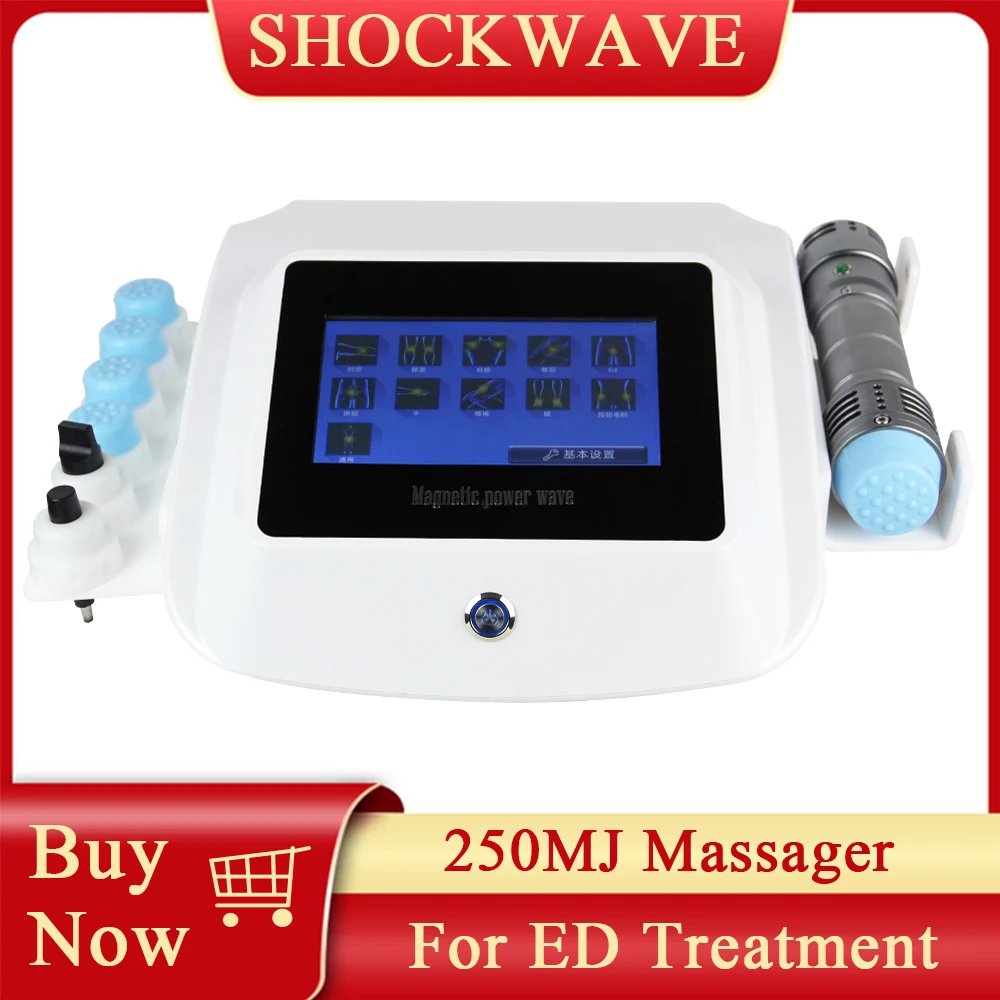 

New Shockwave Therapy Machine 250mj Physiotherapy Erectile Dysfunction Shock Wave Body Massager Tennis Elbow Pain Relief 2022