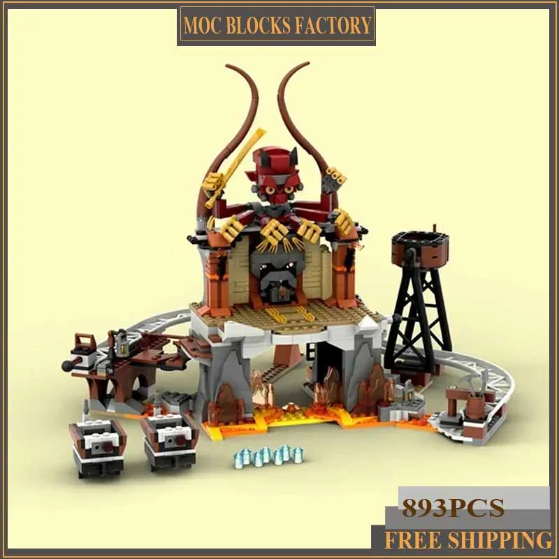 Модель Doomsday Street View Moc строительные кирпичи Temple Of Doom технология модульные блоки