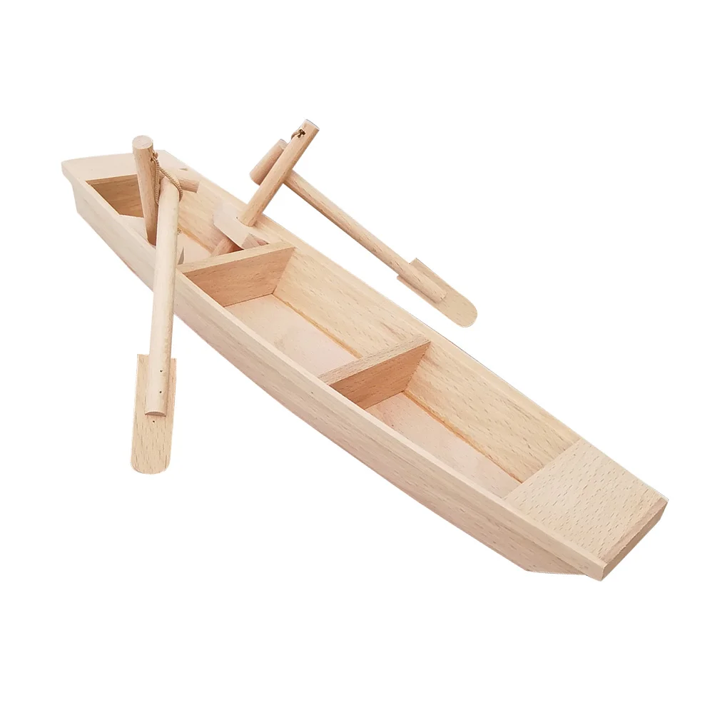 

2 Pcs Desktop Decor Wooden Model Boat Adullt 3d Models Building Craft Puzzle Miniature