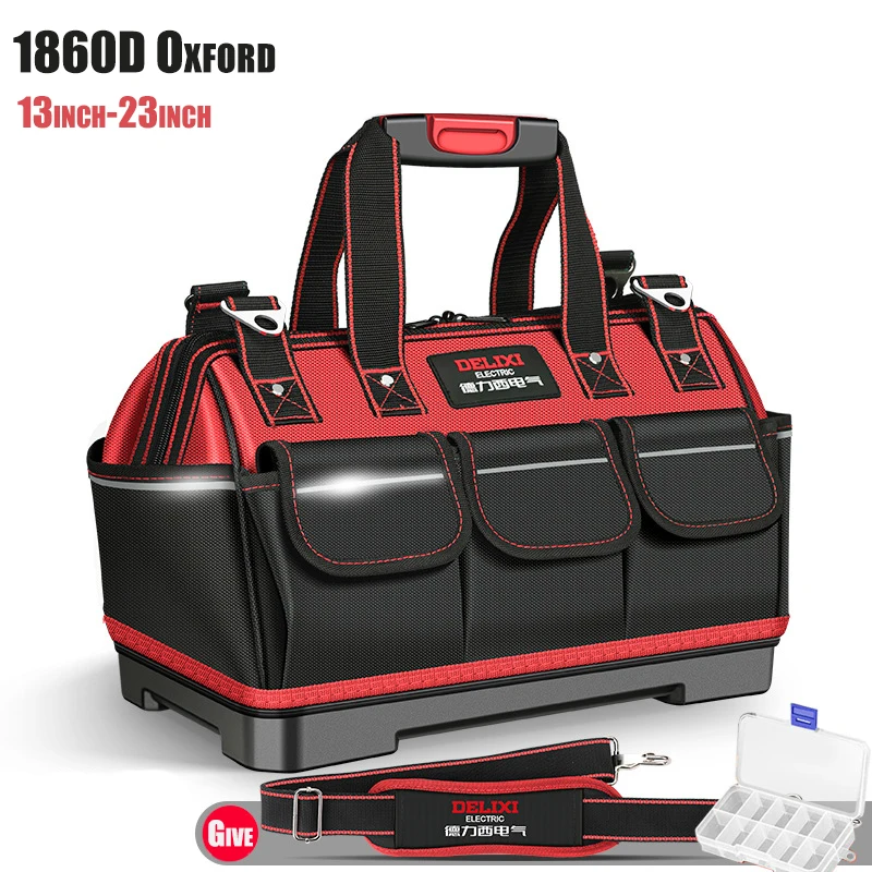 Enlarge 2023 NEW Tool Bag 1680D Oxford Cloth Electrician Organizer Carpenter Professional Storage Multifunction Large Capacity Toolbag