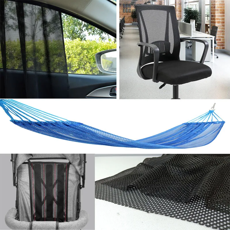 Полиэстеровая сетчатая ткань на метр для шитья стула спинки навес тонкая дышащая