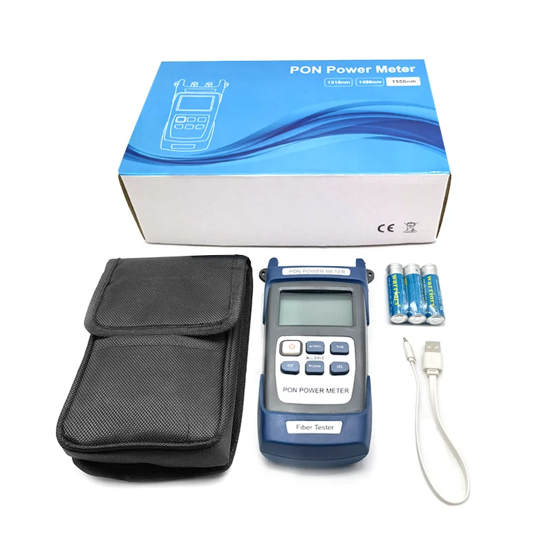 PON Optical Power Meter Tester Fiber Tester PON Network Engineering Voice Data Video Signal Measuring Instrument