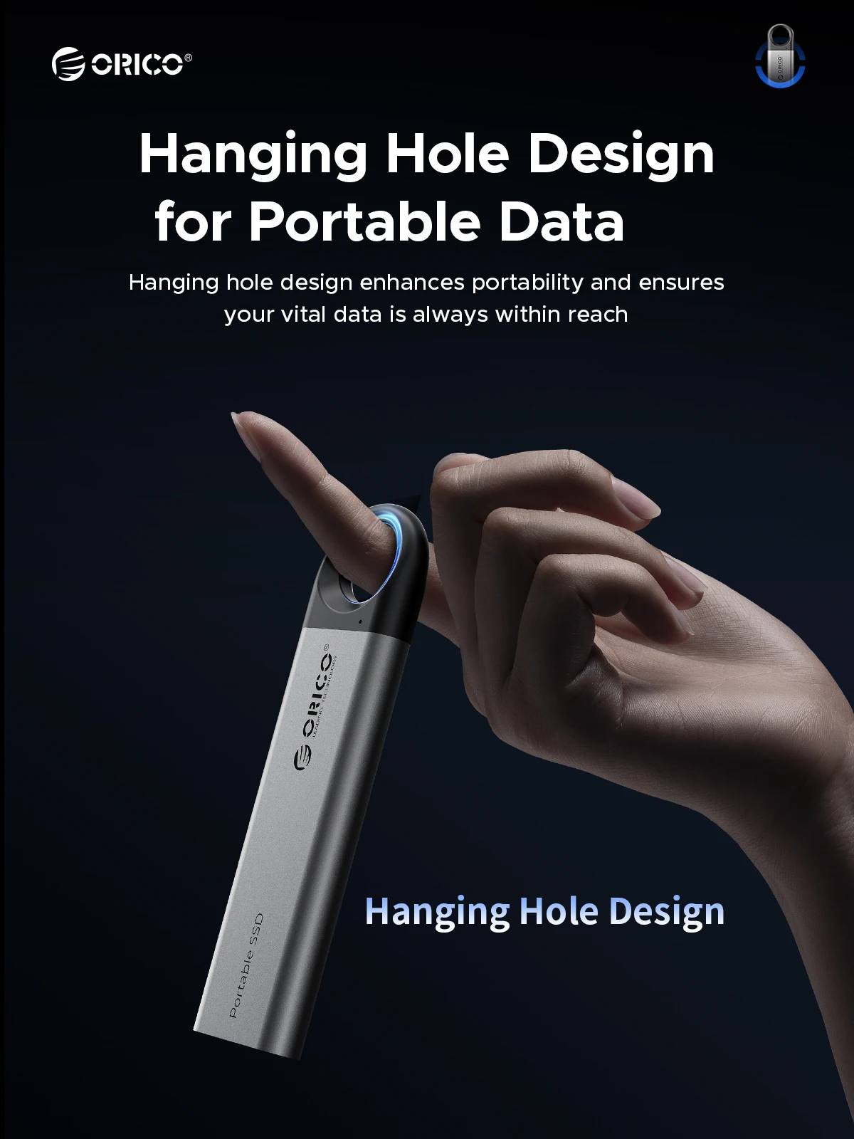 Портативный SSD-накопитель ORICO 512 ГБ 256 128 USB 1000 Type-C