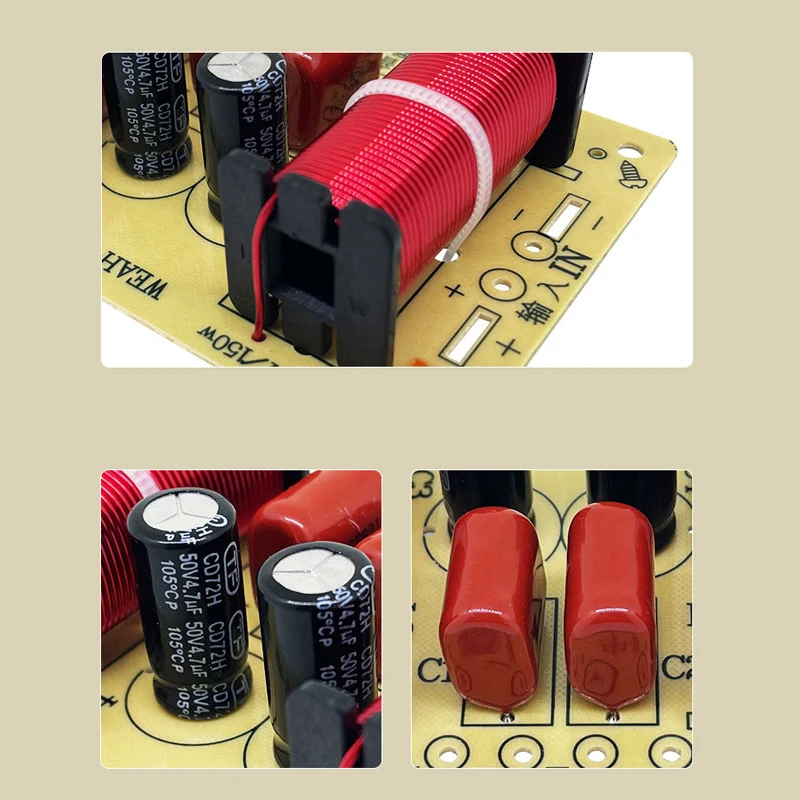 2PCS 150W 3Way Audio Hifi Filter Circuit Board Stereo Speaker Crossover Filters 900Hz/4000Hz 3 Unit Frequency Dividers |