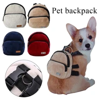dog accessories puppy school pet self flannel backpack outdoor travel fashion snack bag multi pocket backpack mochila para perro