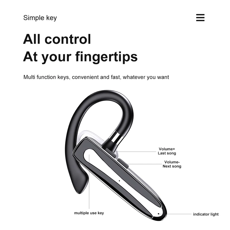 Беспроводные наушники с микрофоном Bluetooth-гарнитура офисные деловые |