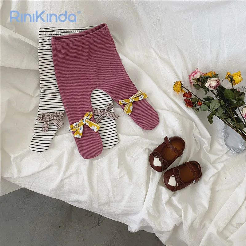 

Kids Girls Tights 2023 New Leggings Tights for Girls Children Pantyhose Striped Bow Knitted Baby Girls Tights