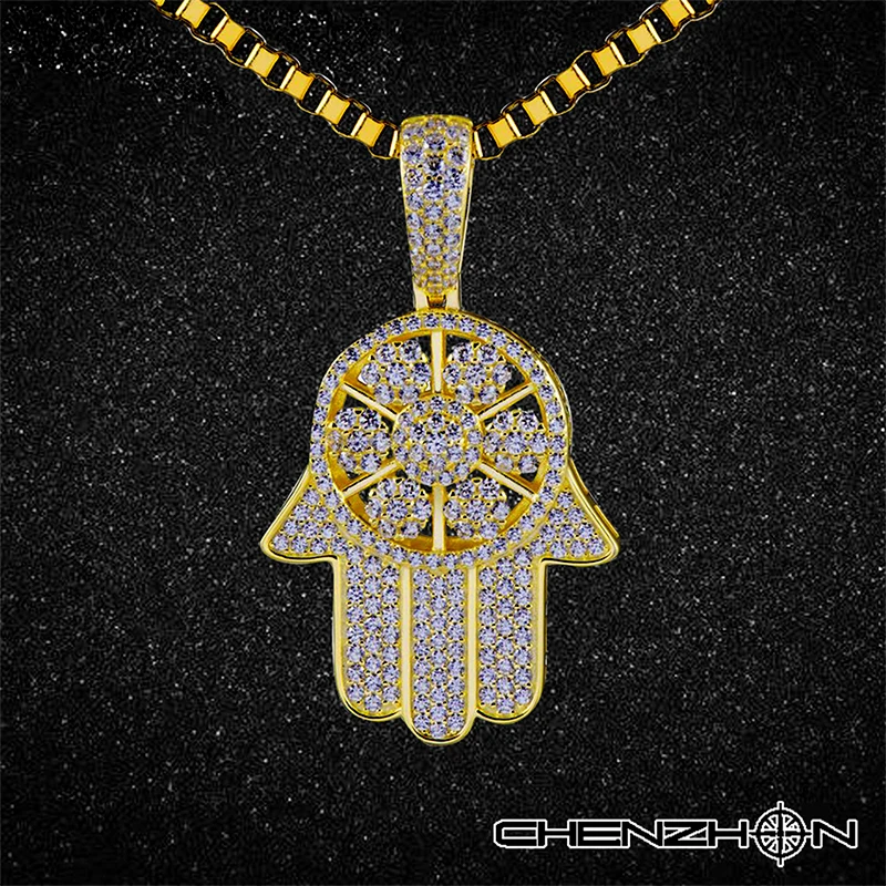 

CHENZHON Necklaces for Women Mothers Day Gifts Hamsa Evil Eye Necklace 925 Sterling Silver Hamsa Evil Eye Pendant Hand of Fatim