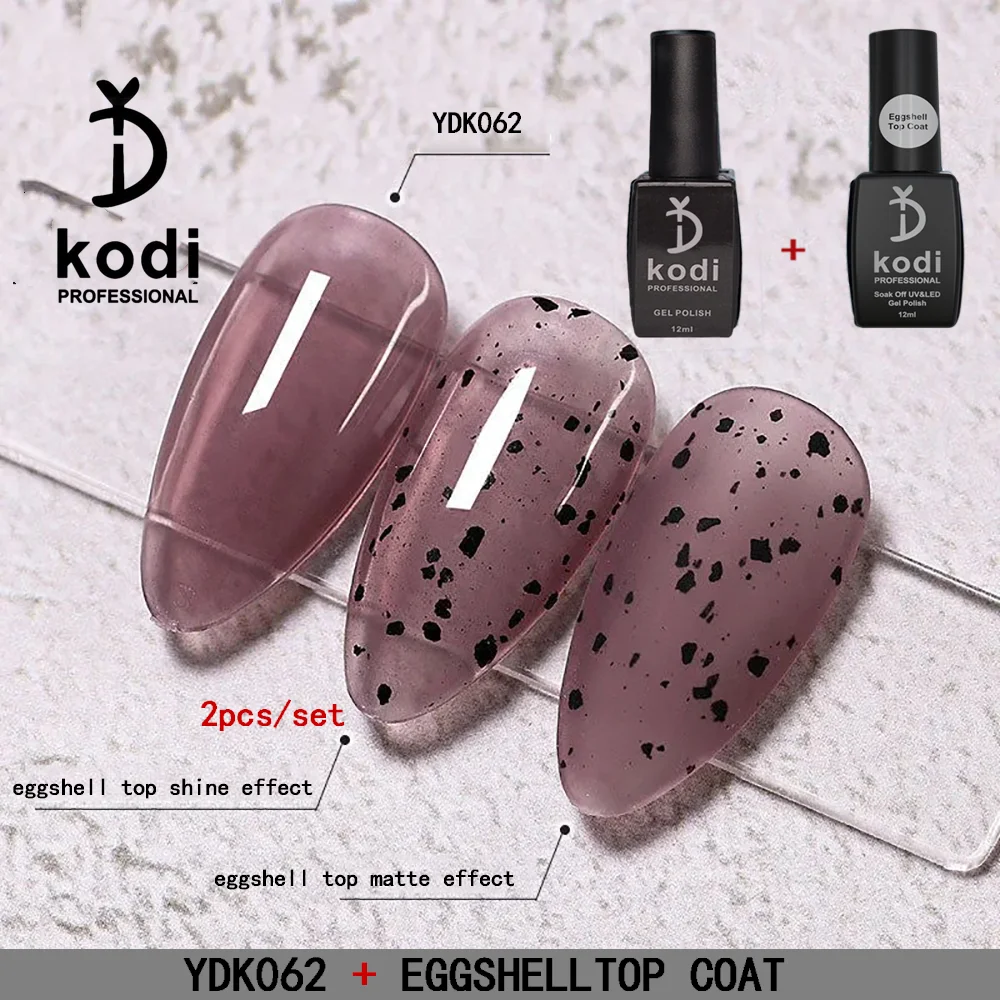 KODI Egg Effect Gel Nail Polish 12ml Colorful Varnishes For Nails Art Eggshell Hybrid Design Base And Top Coat For Gel Polish