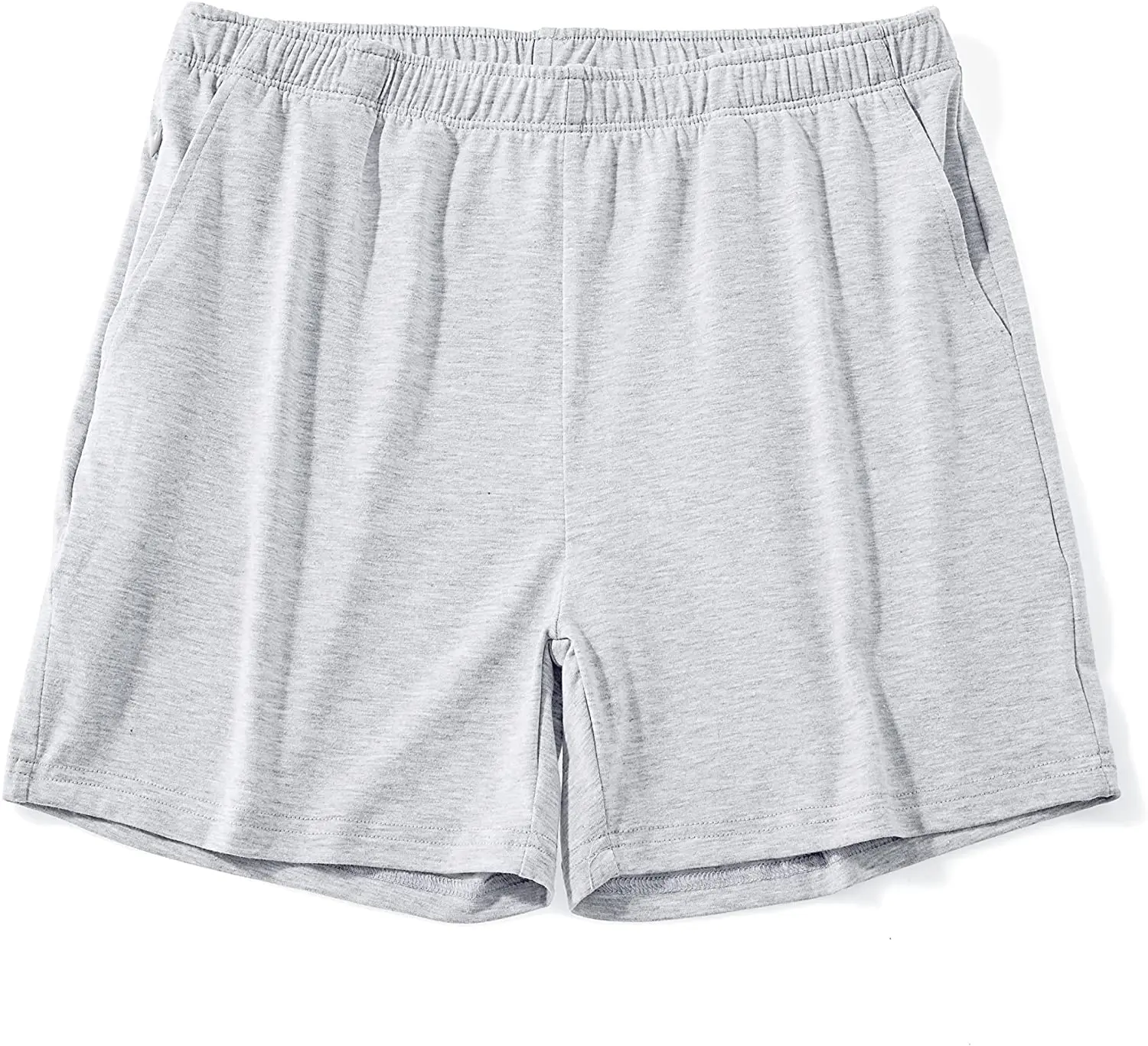 

AIMPACT Mens Cotton Lounge Shorts Soft Sleep Bottoms Simple Active Shorts with Zippered Pocket
