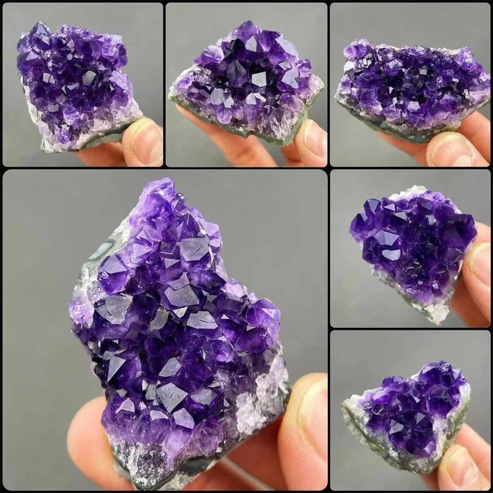 

Amethyst Natural Stone Pink Purple Amethysts Crystals Cluster Druzy Geode Mineral Rock Healing Crystal Energy Wand Crafts