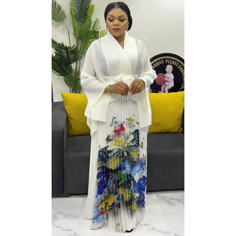 2024 Комплект из 2 предметов со складками Miyake топ на шнуровке с лацканами +