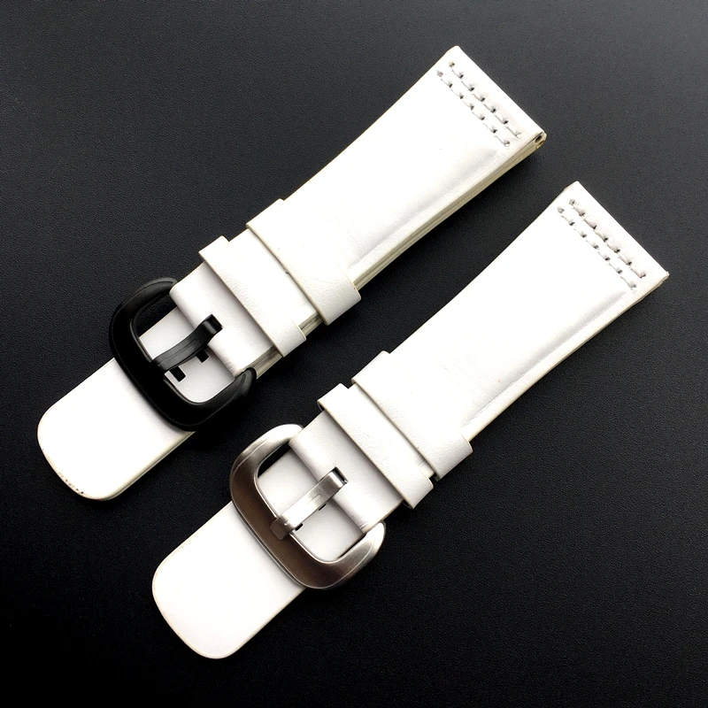 

28mm*24mm Calf Leather Pure White Leisure style Wristband Watch Band Strap Belt For Seven Friday M1 M2 P3 SF Bracelet