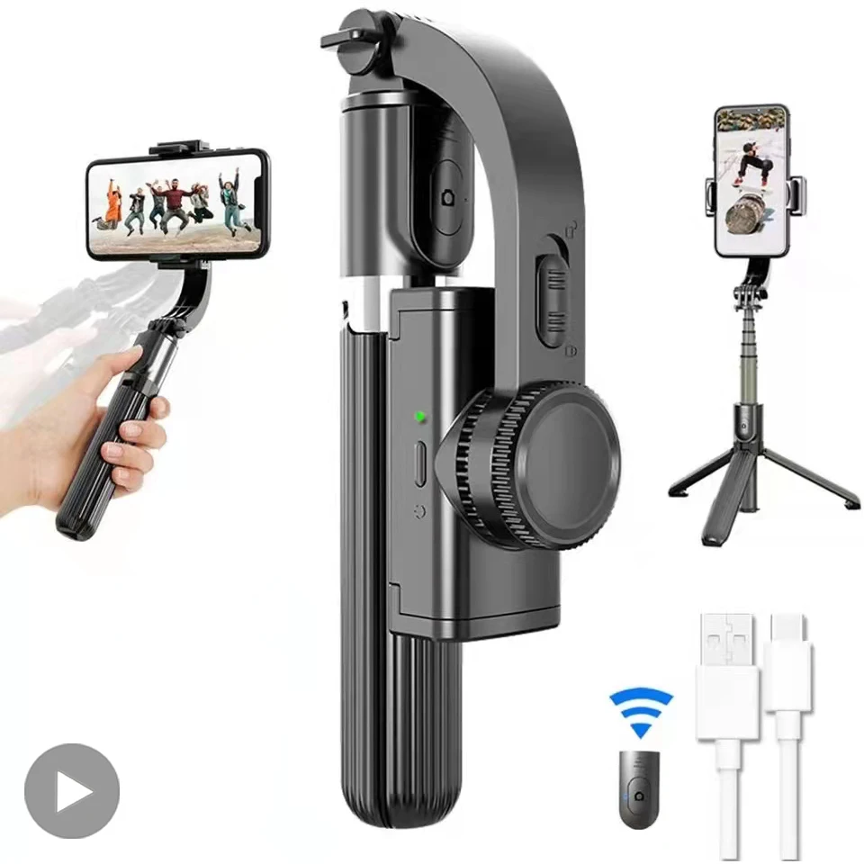 

Tripod Selfie Stick With Led Light Gimbal Stabilizer For Action Camera Mobile Stand Phone Holder Cell Monopod Smartphone Selfy