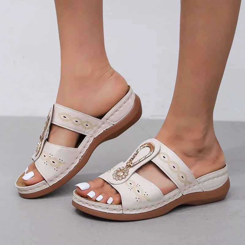 Wedge Women Slippers Summer Platform Sandals 2023 Female Premium Orthopedic Open Toe Slippers Bunion Corrector Shoes for Women