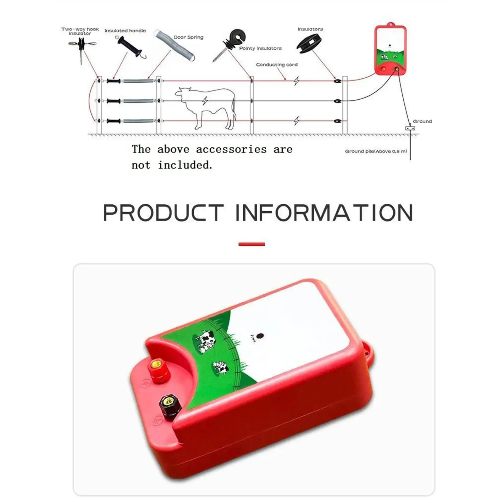 Электрический забор на 10 км комплект электронного забора с джойстиком 1 5 дюйма