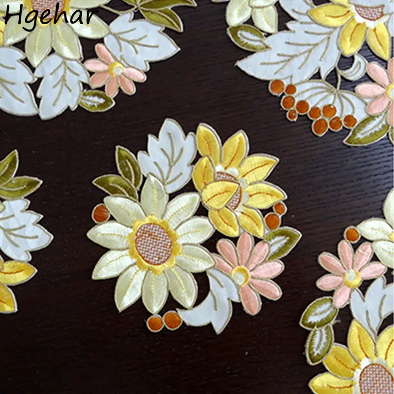 

Чайный коврик, винтажная традиционная посуда для чая, кухонный Новый обеденный цветочный дизайн, элегантное украшение для дома, бежевый, ки...