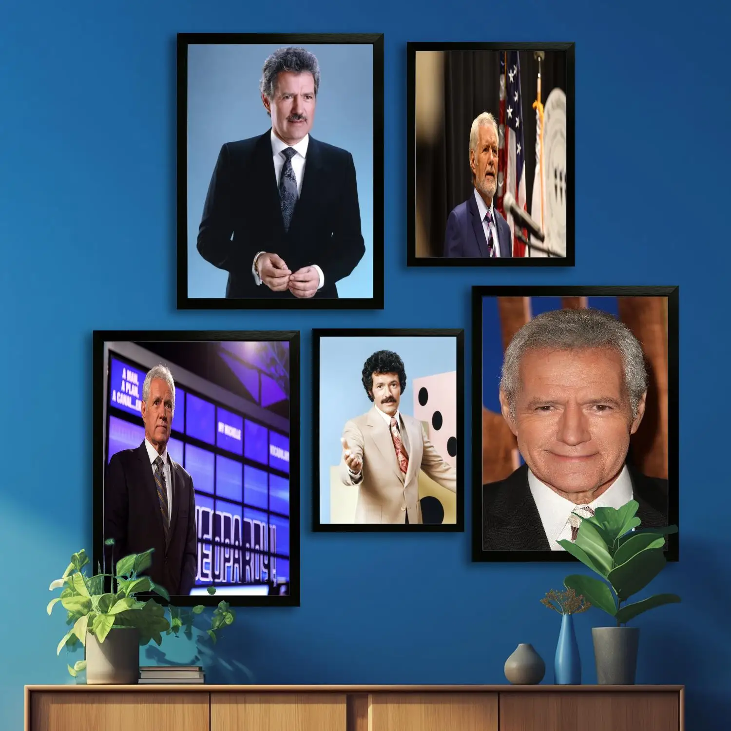 Алекс Trebek Host Холст Художественный постер и настенное искусство картина с принтом